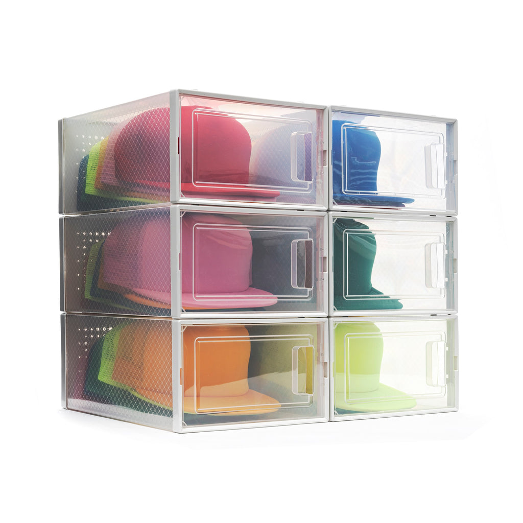 Hat Organizer Storage Box for Baseball Caps - 6 Pack – Boxy Concepts